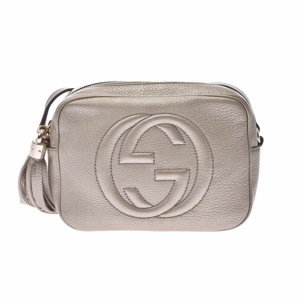 GUCCI Disco Bag Gold Calfskin Shoulder